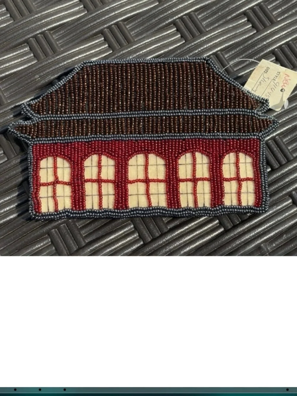 Vintage Shanghai Tang Beaded Pagoda Building Coin Purse Clutch Novelty Pouch NWT